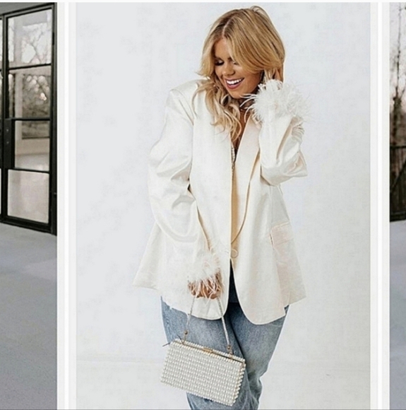 🍁🍂NWT FABULOUS FEATHER BLAZER 3x - Picture 1 of 5